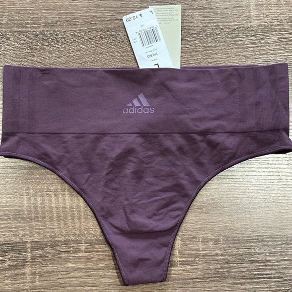 adidas Other - NWT - Adidas 720 Smart Micro Thong Panties - Noble Red** (Eggplant) - L